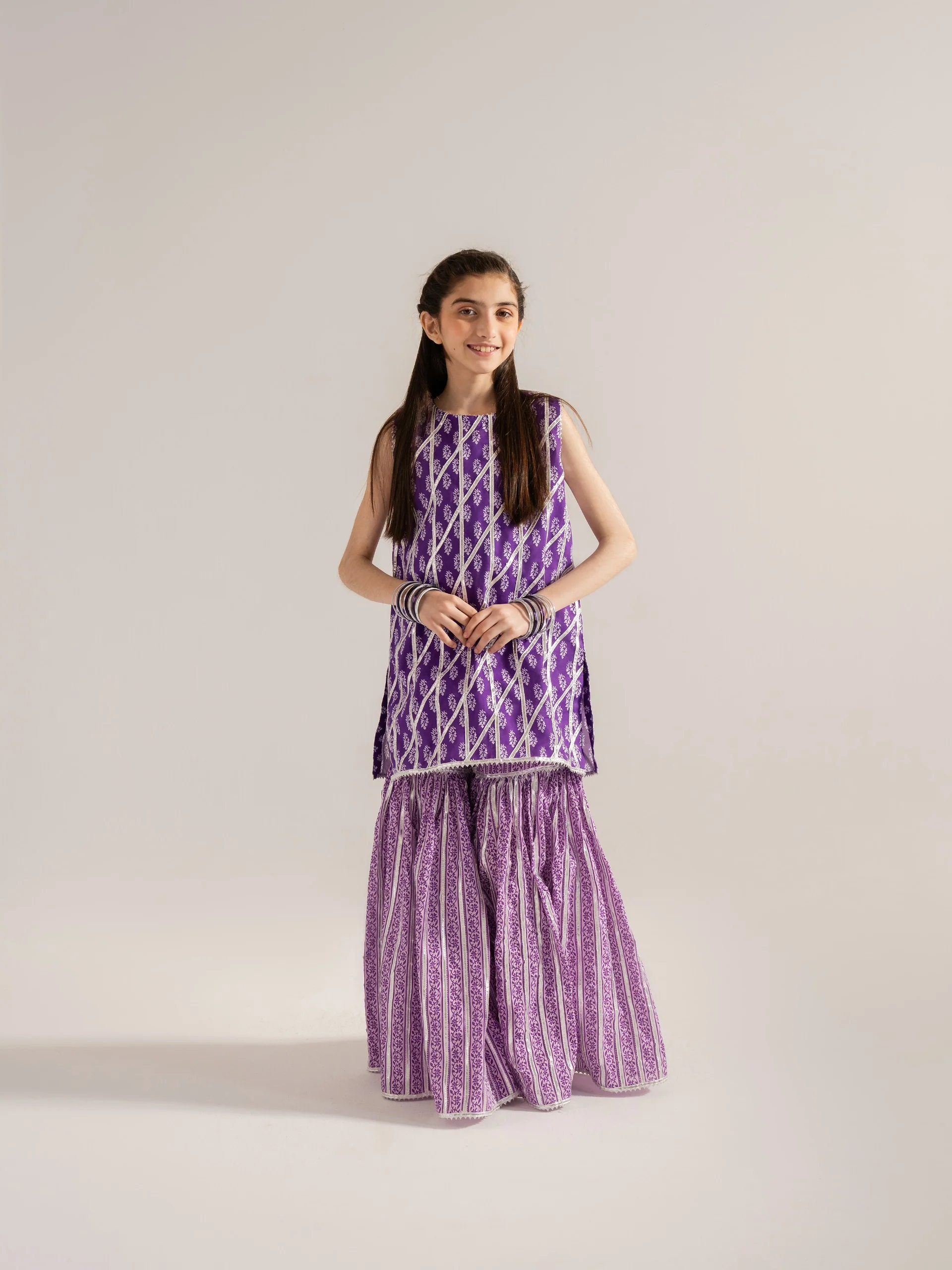 (Kids) - 2 Piece Digital Printed Lawn Suit FKD-030 - Image 4