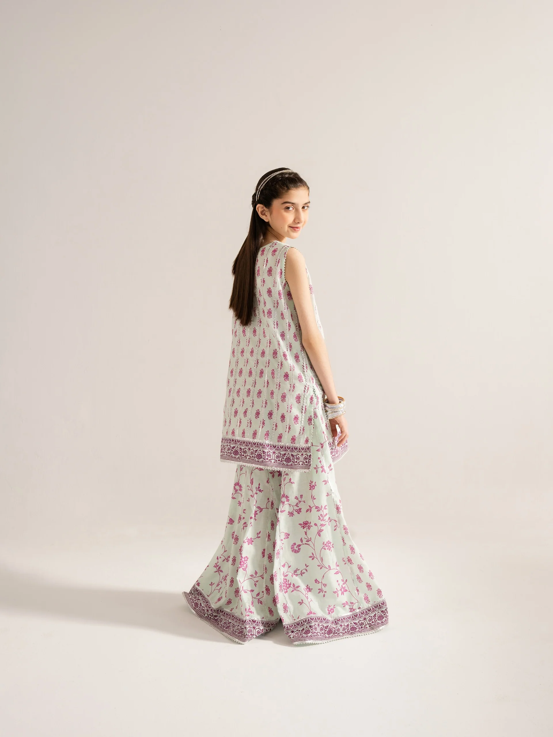 (Kids) - 2 Piece Digital Printed Lawn Suit FKD-032 - Image 3