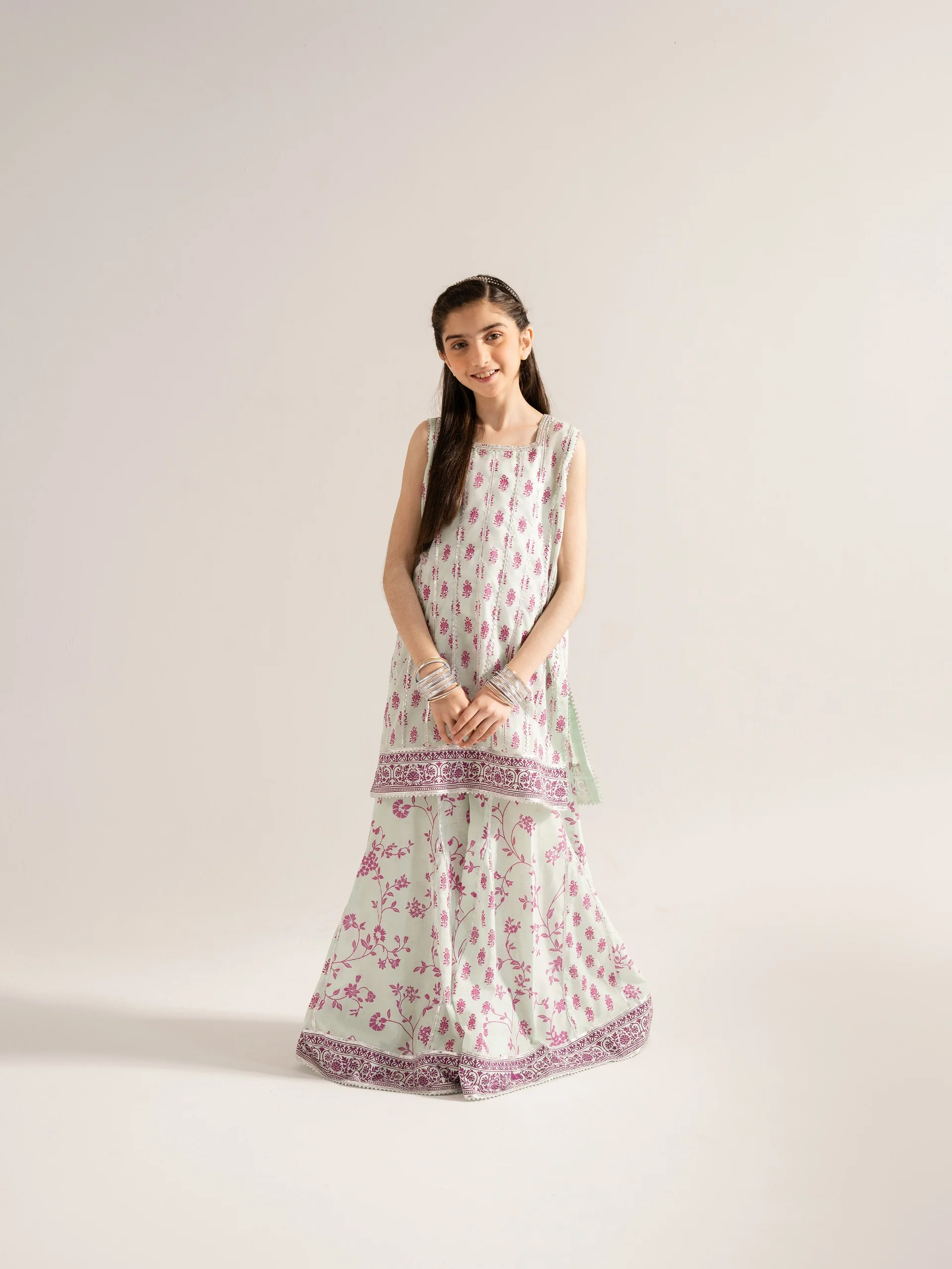 (Kids) - 2 Piece Digital Printed Lawn Suit FKD-032 - Image 4