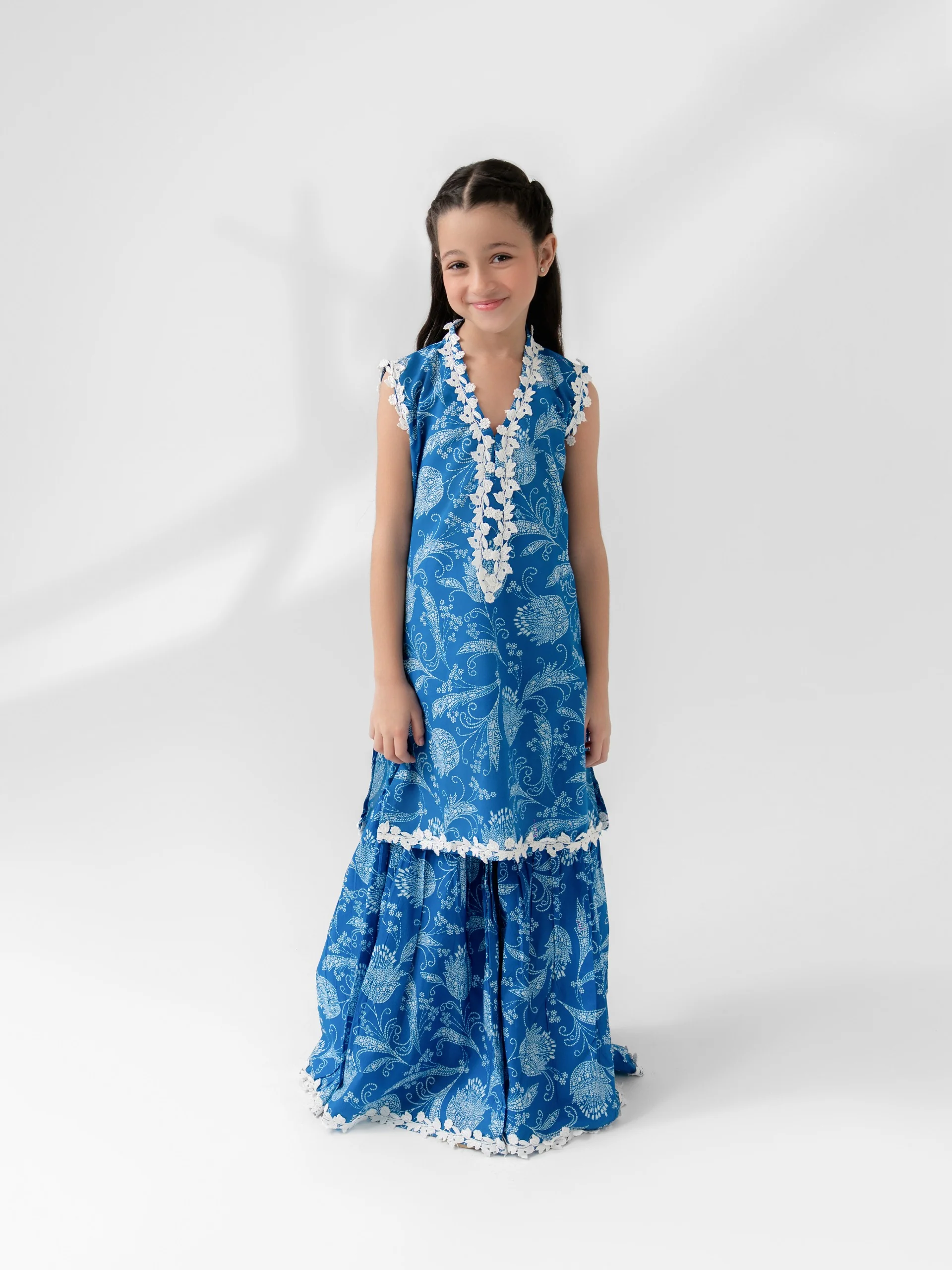 (Kids) - 2 Piece Digital Printed Lawn Suit FKD-063 - Image 4