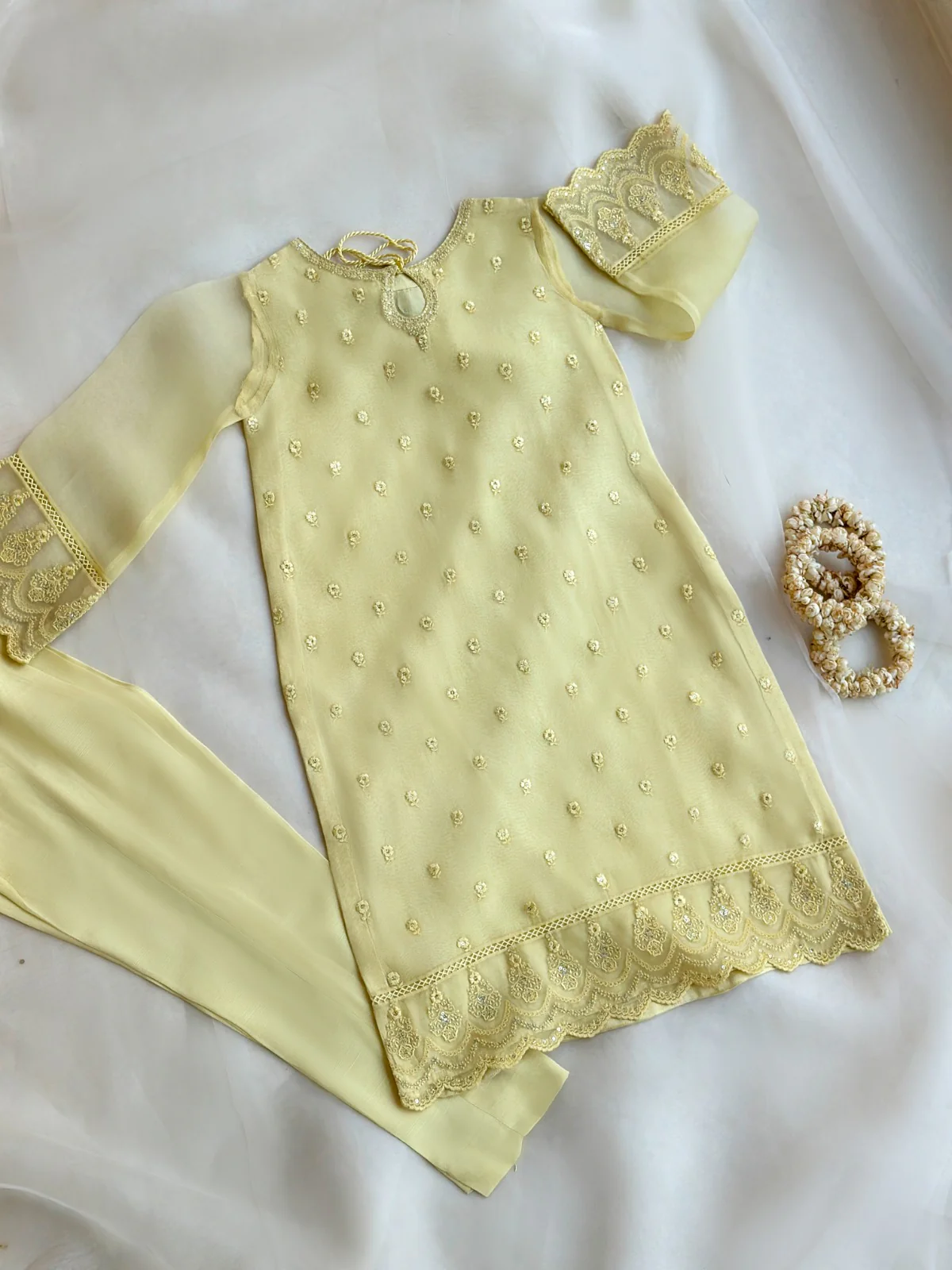 (Kids) 2 Piece - Pure Organza Suit FKD-005
