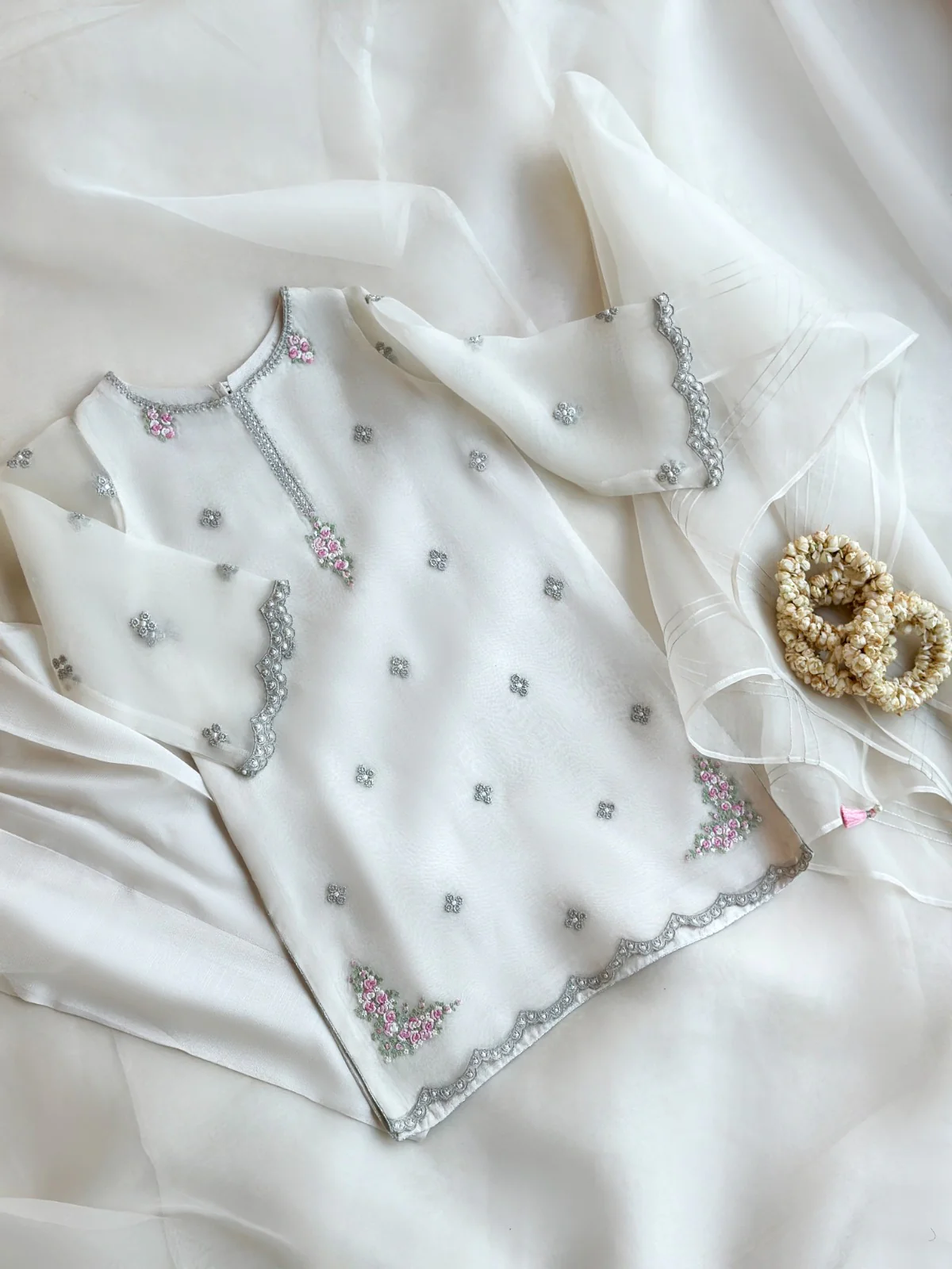 (Kids) 3 Piece - Pure Organza Suit FKD-009