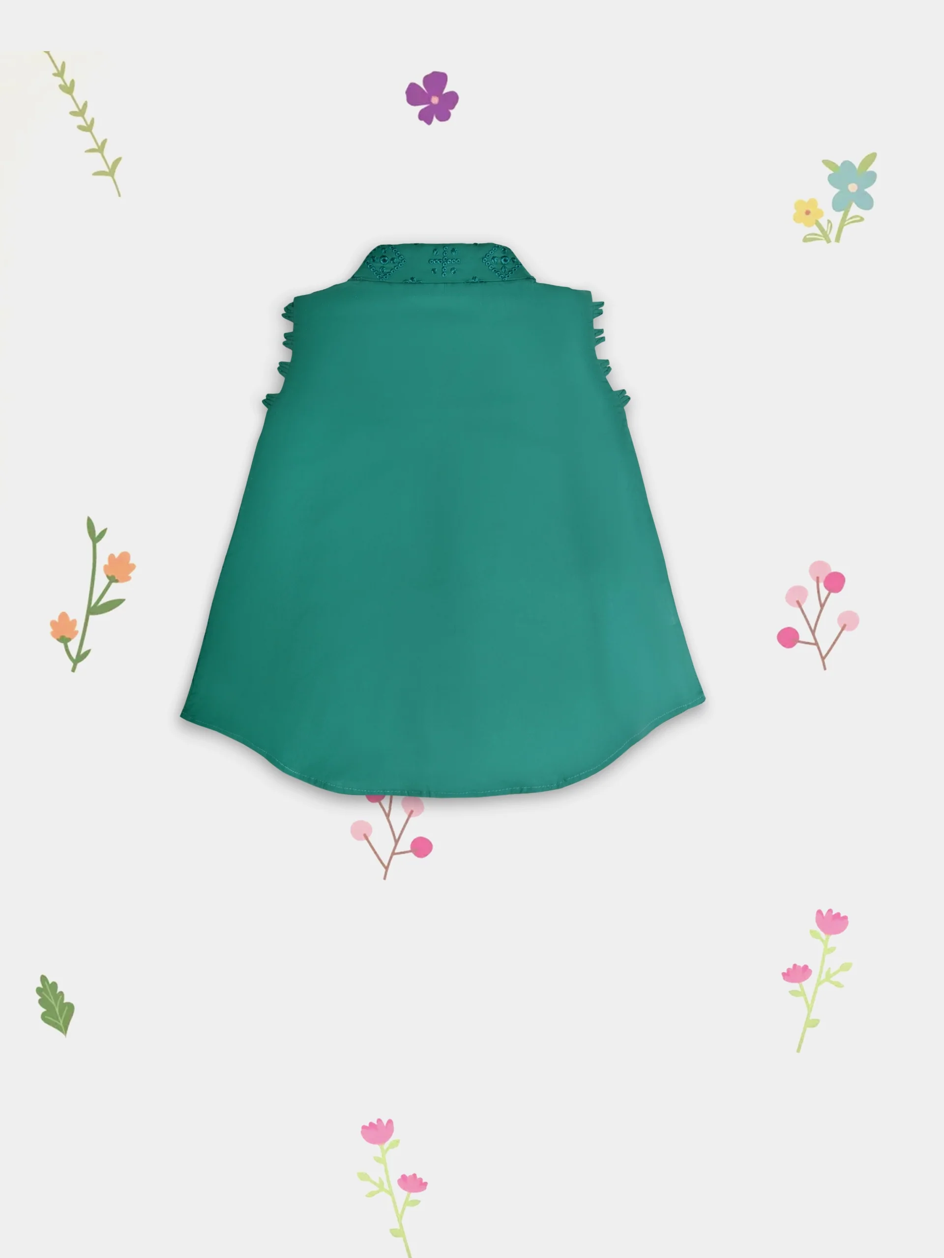 (Kids)  Embroidered Lawn Suit FKD-084 - Image 4