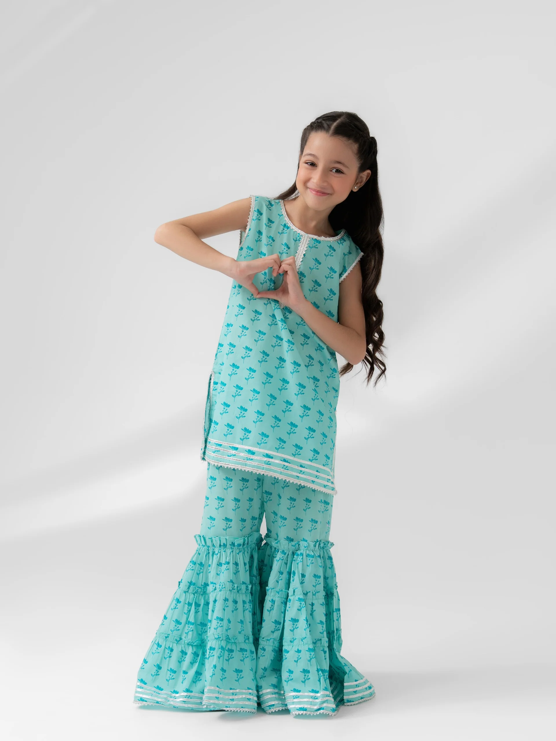 (Kids) 2 - Piece Printed Lawn Suit KD-035 - Image 4