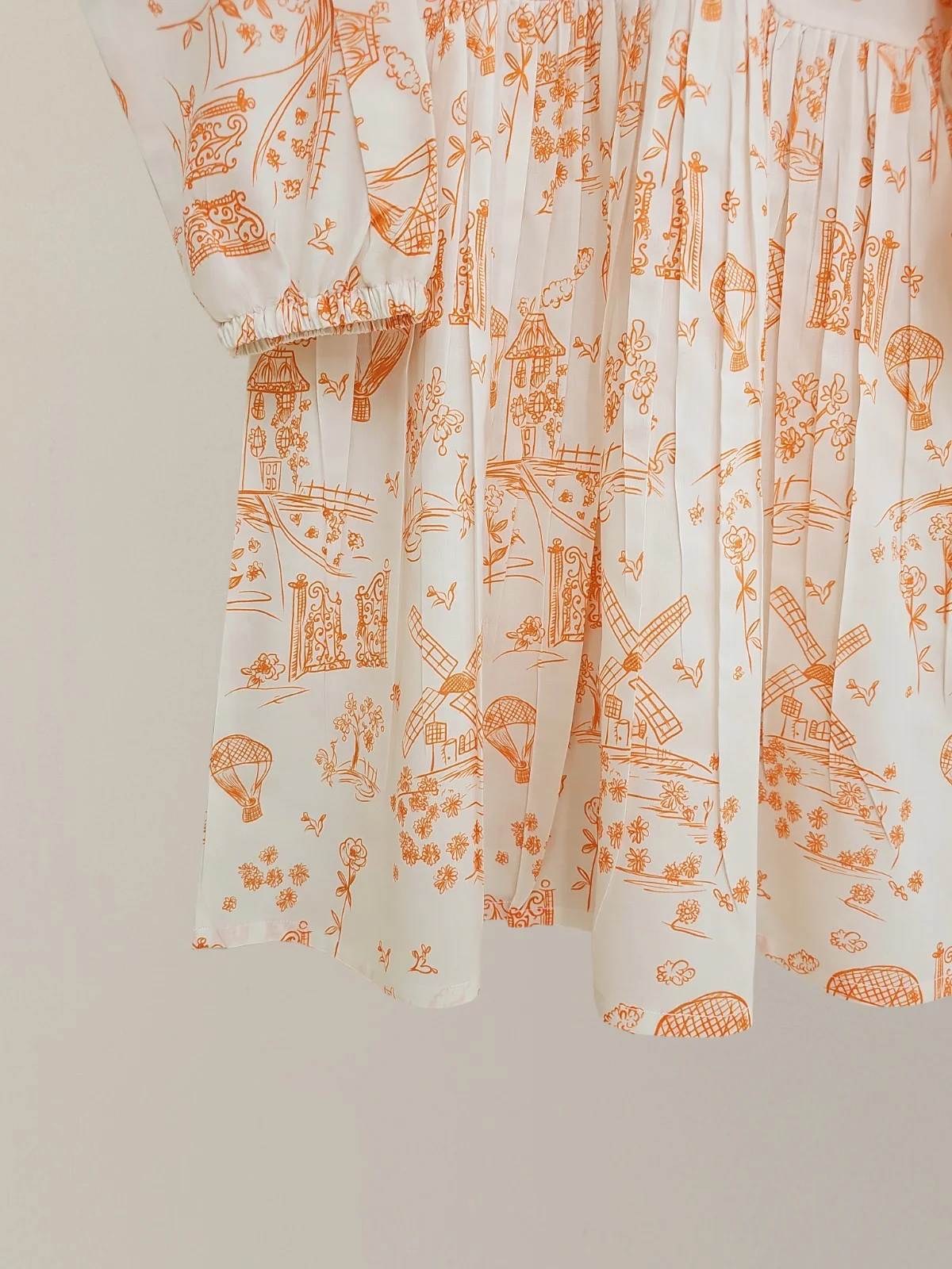 (Kids) Printed Cambric Frock KD-0037 - Image 3