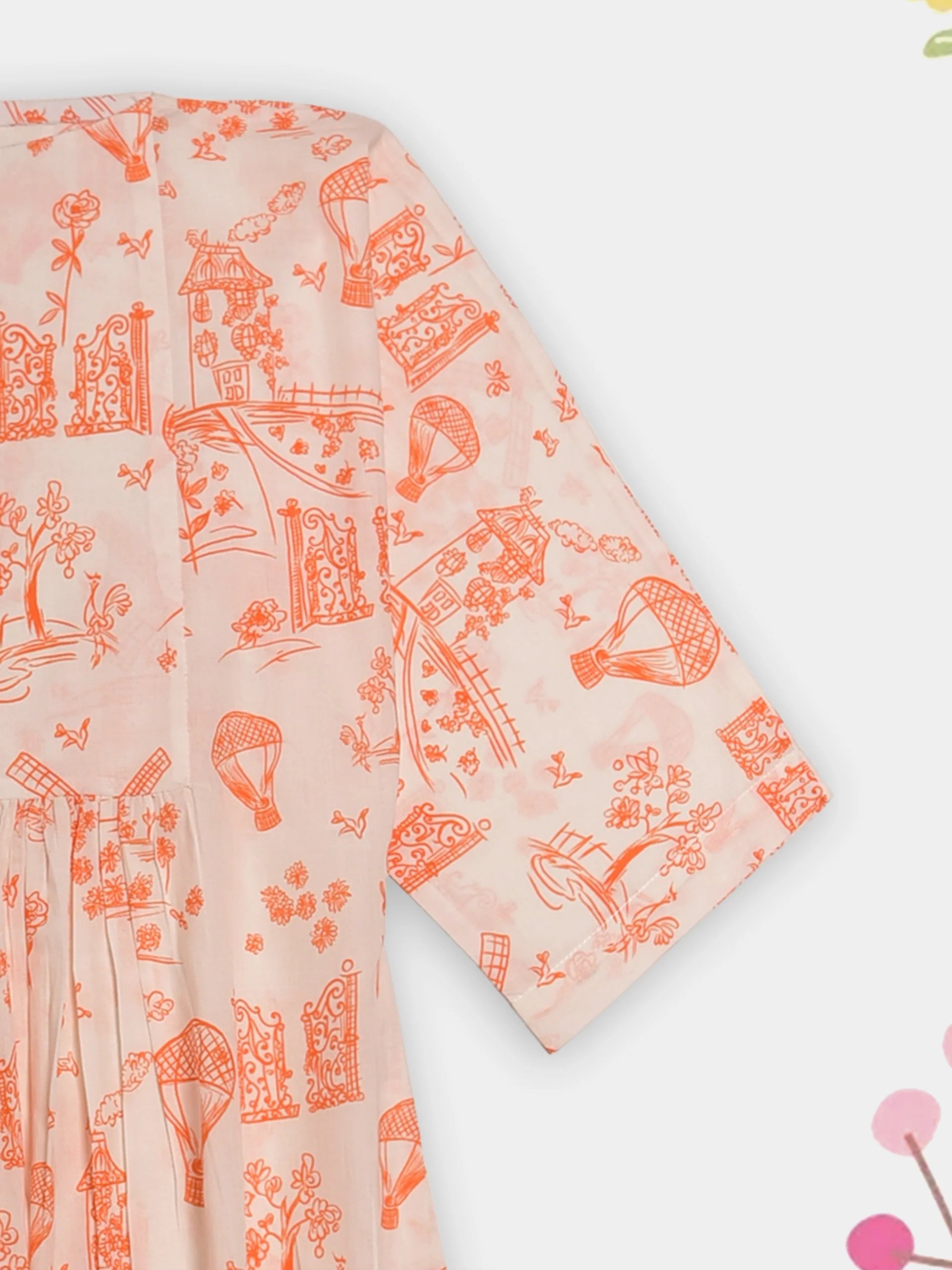(Kids) Printed Cambric Shirt KD-0038 - Image 3