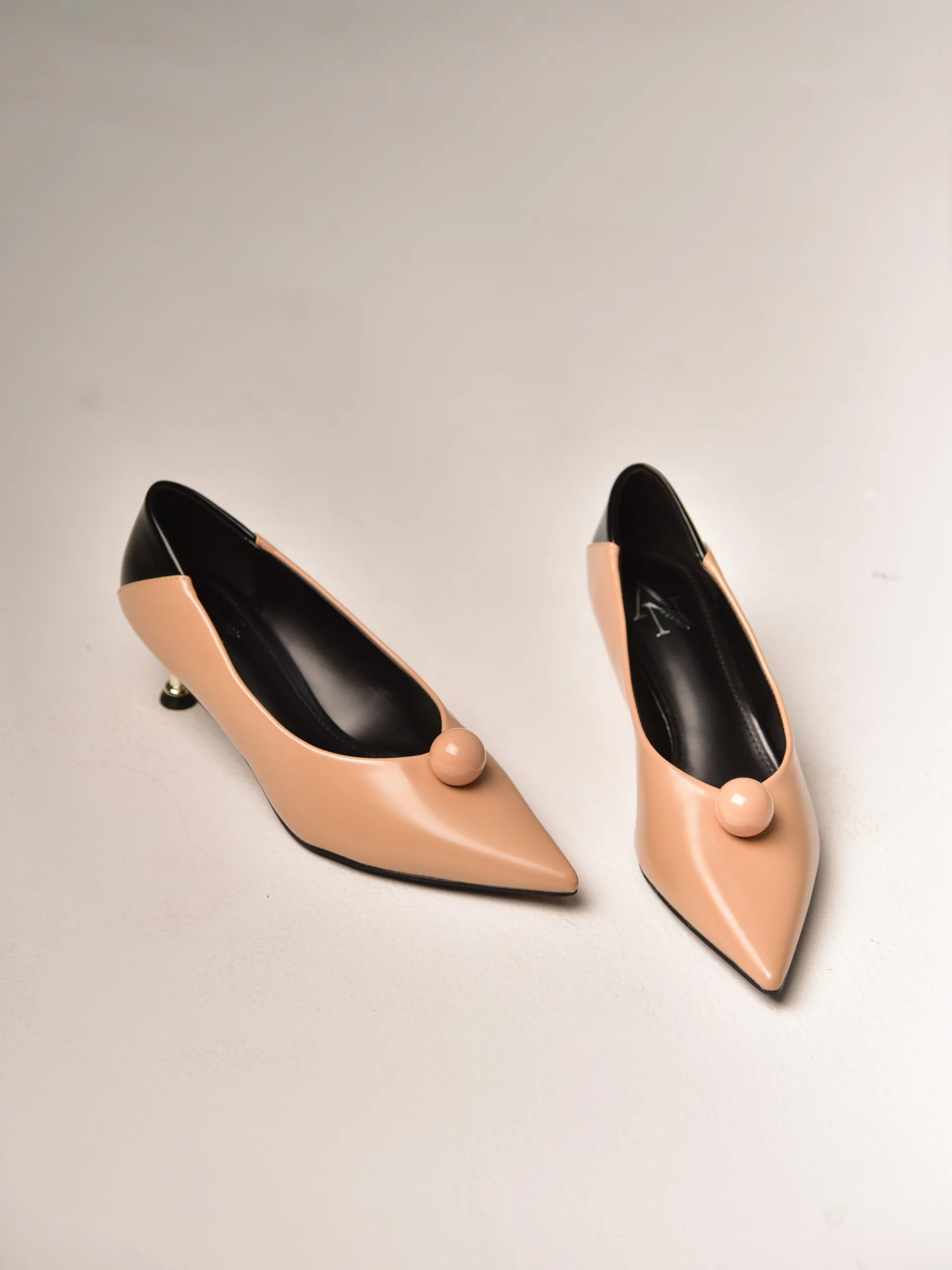 Pointy Taupe Heels  FW00102 - Image 3