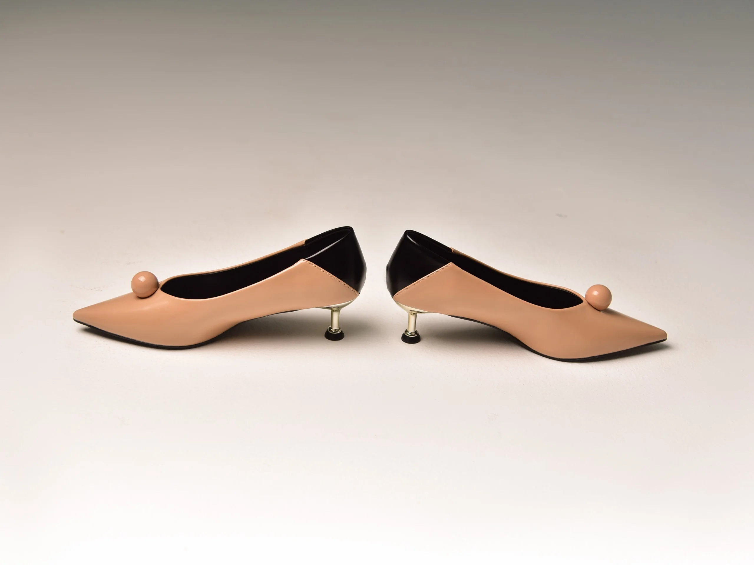 Pointy Taupe Heels  FW00102 - Image 5