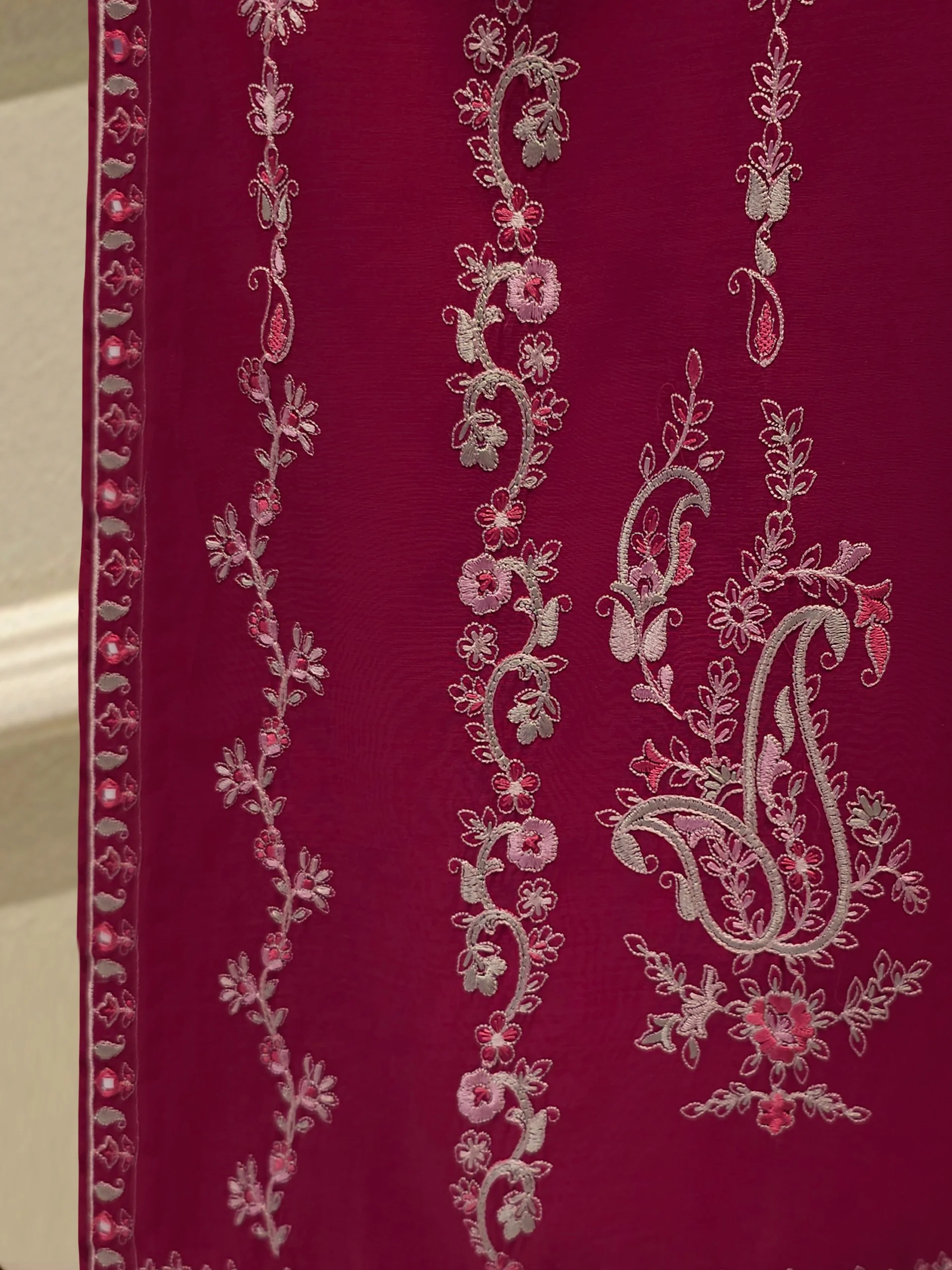 Pure Embroidered Kora Cotton Shirt S113836 - Image 4