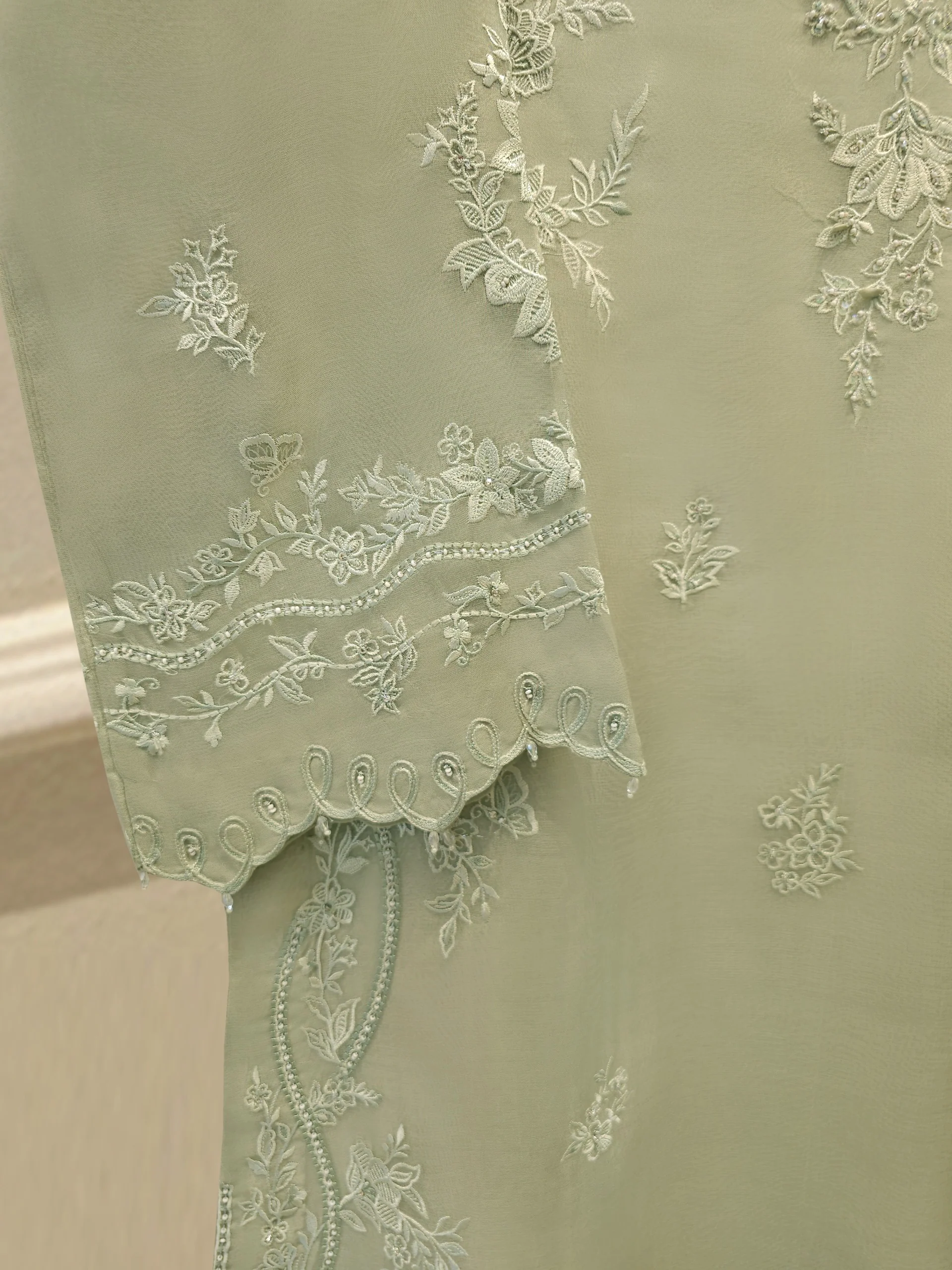 Pure Embroidered Organza Shirt S113948 - Image 3