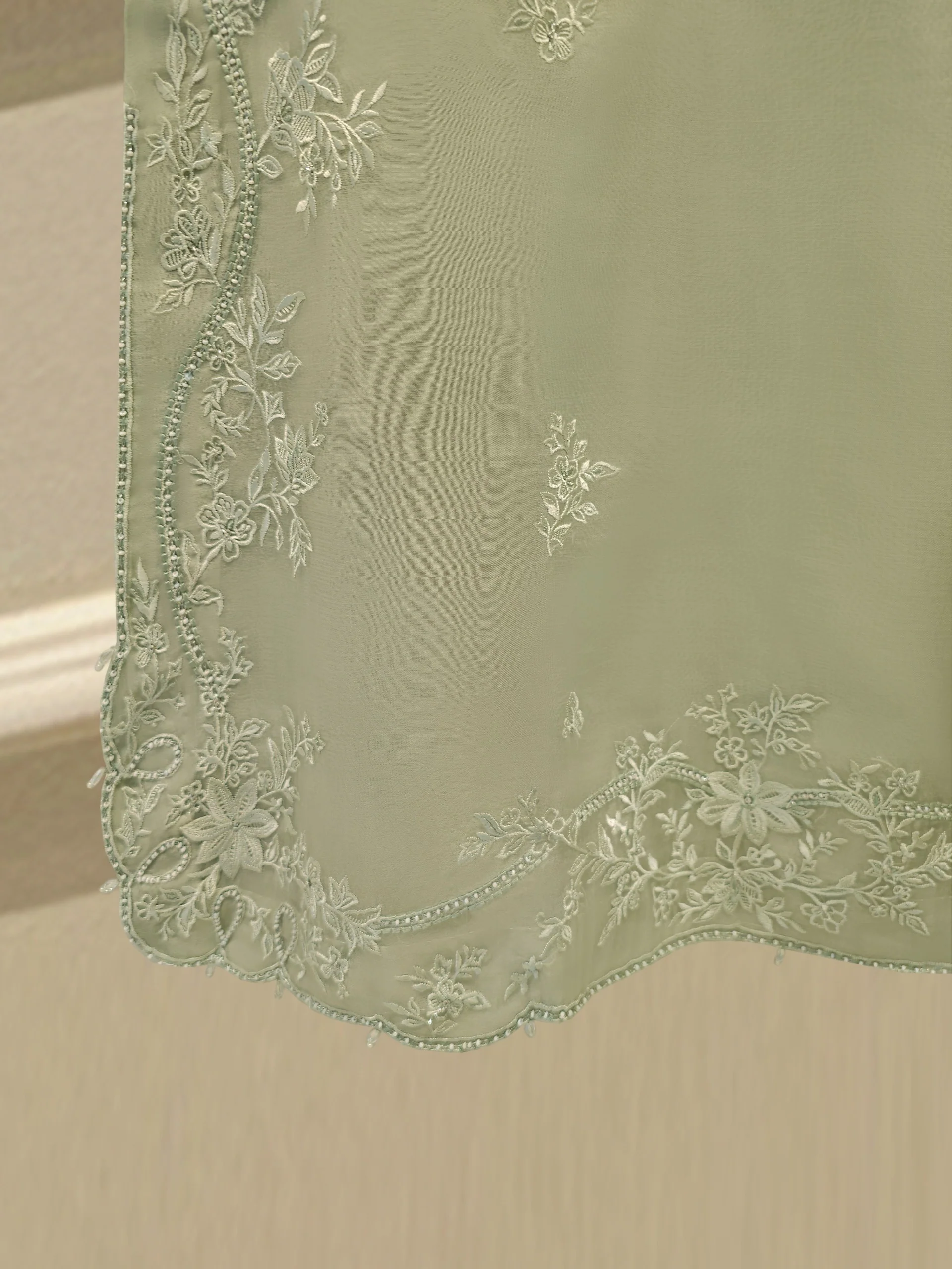 Pure Embroidered Organza Shirt S113948 - Image 4