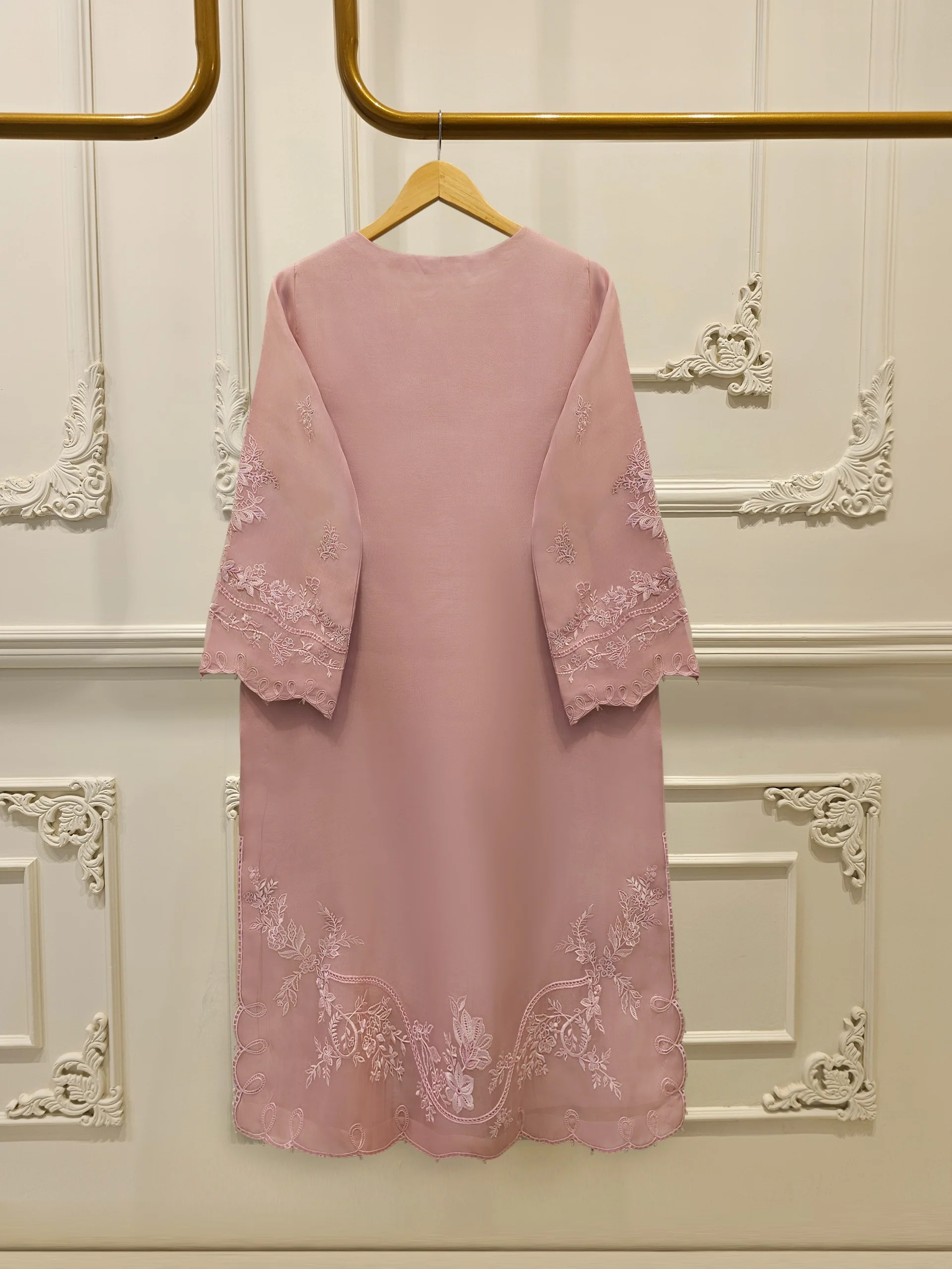 Pure Embroidered Organza Shirt S114044 - Image 5