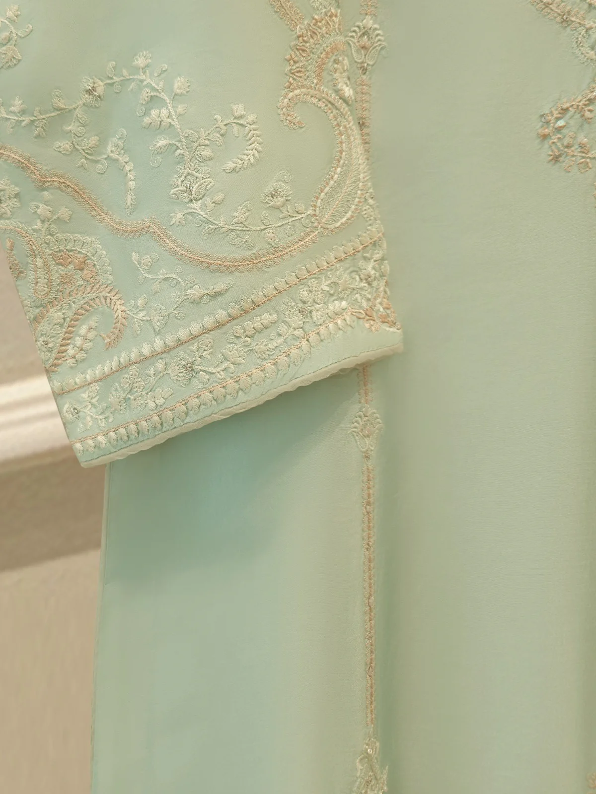 Pure Embroidered Sheesha Silk Shirt S113501 - Image 3