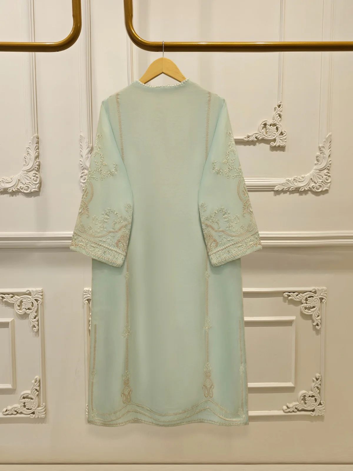 Pure Embroidered Sheesha Silk Shirt S113501 - Image 4