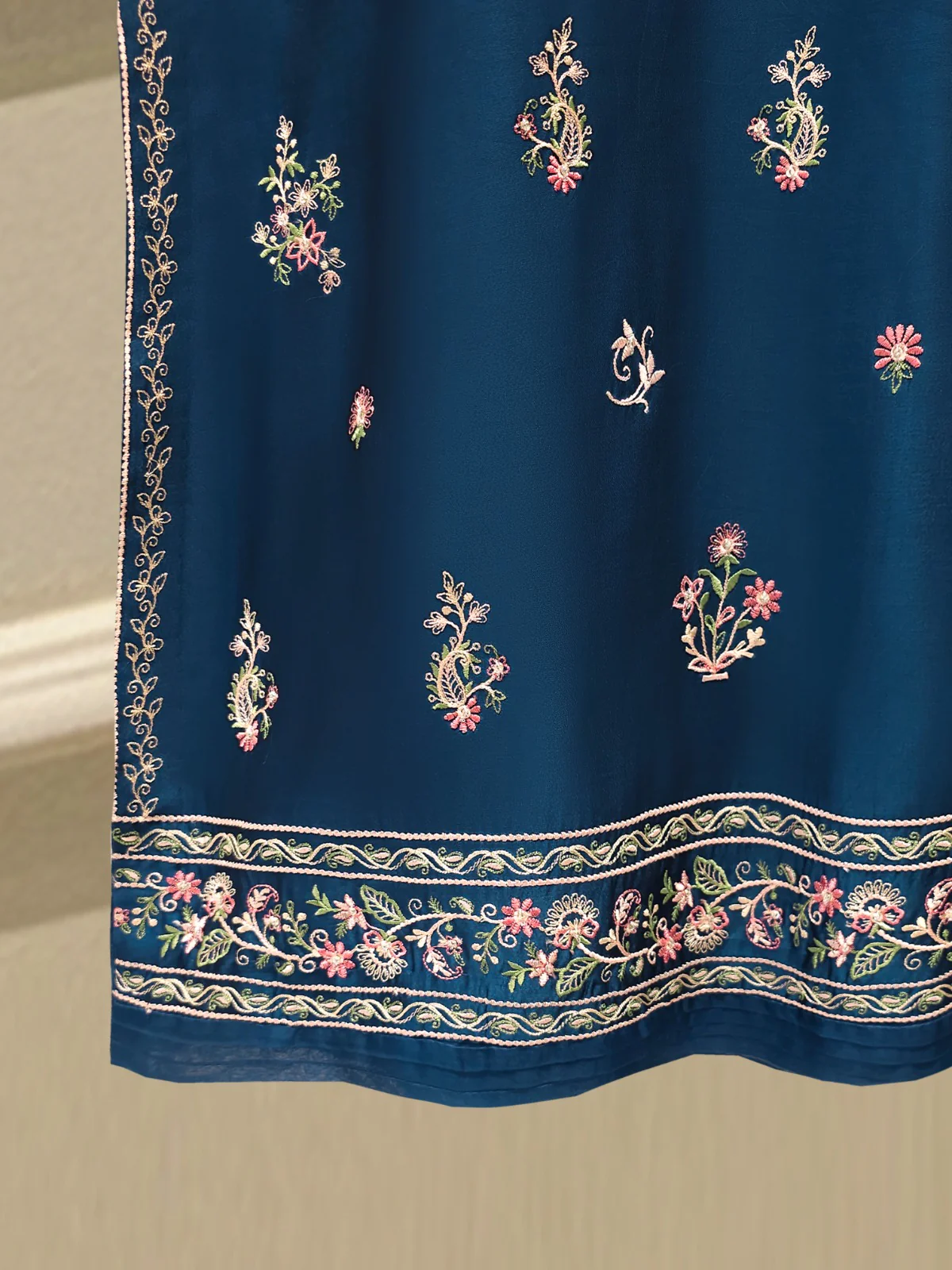Pure Embroidered Sheesha Silk Shirt S113804 - Image 3