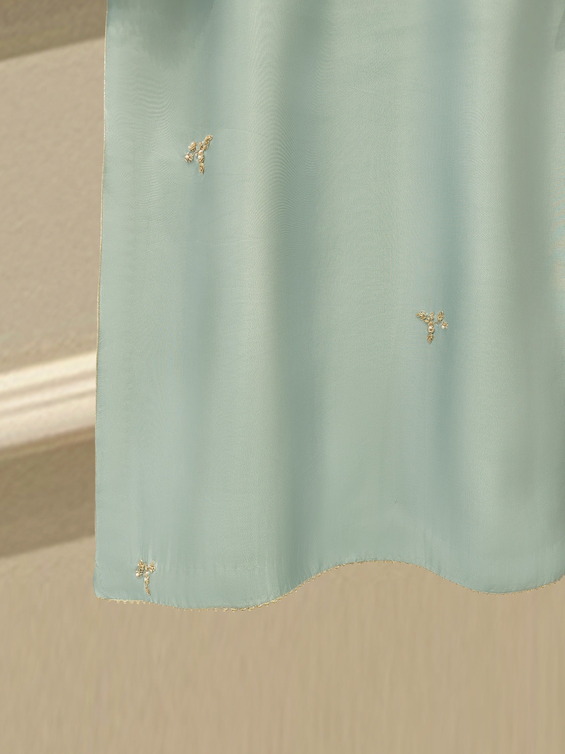 Pure Embroidered Sheesha Silk Shirt S113843 - Image 4