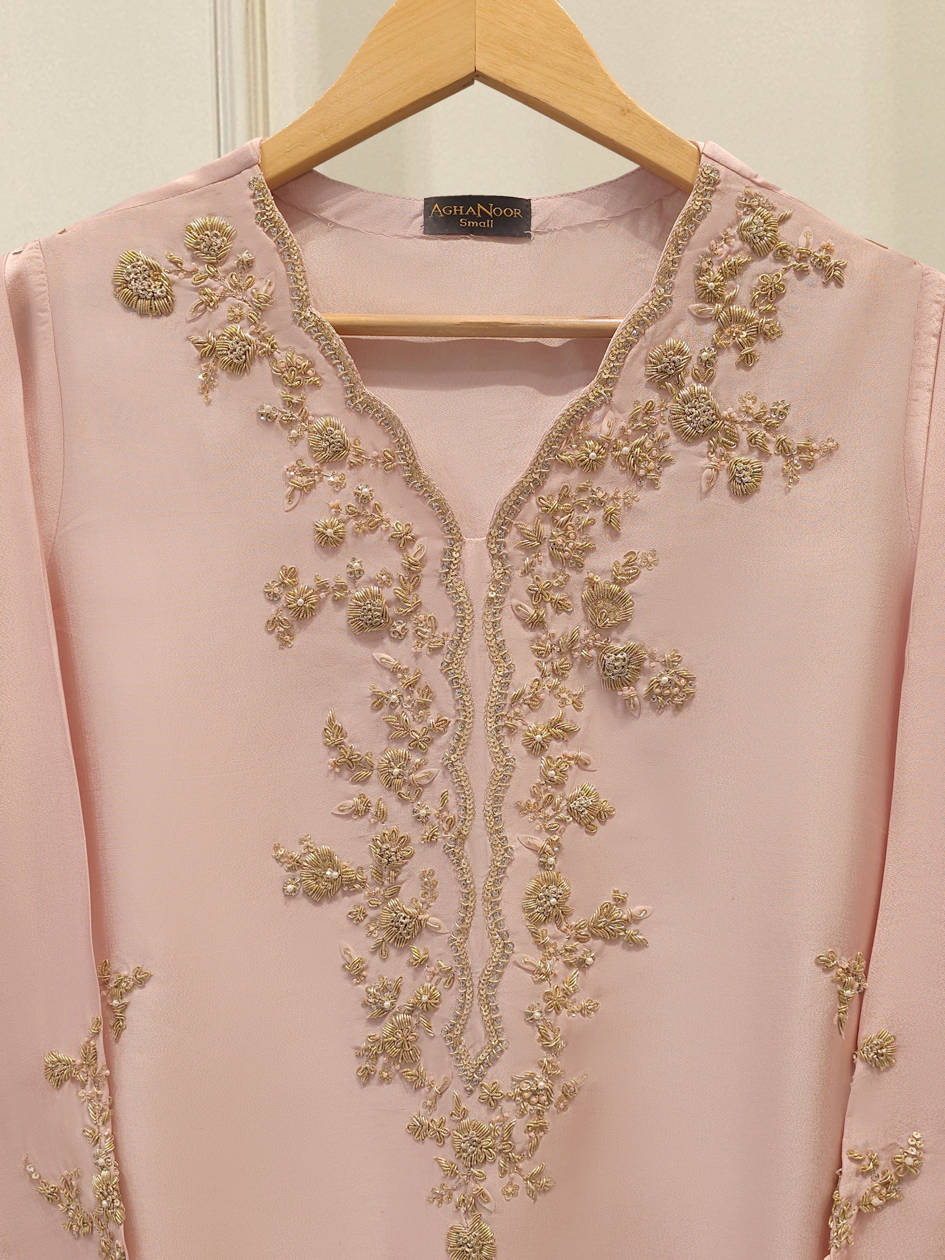 Pure Embroidered Sheesha Silk Shirt S113886 - Image 2