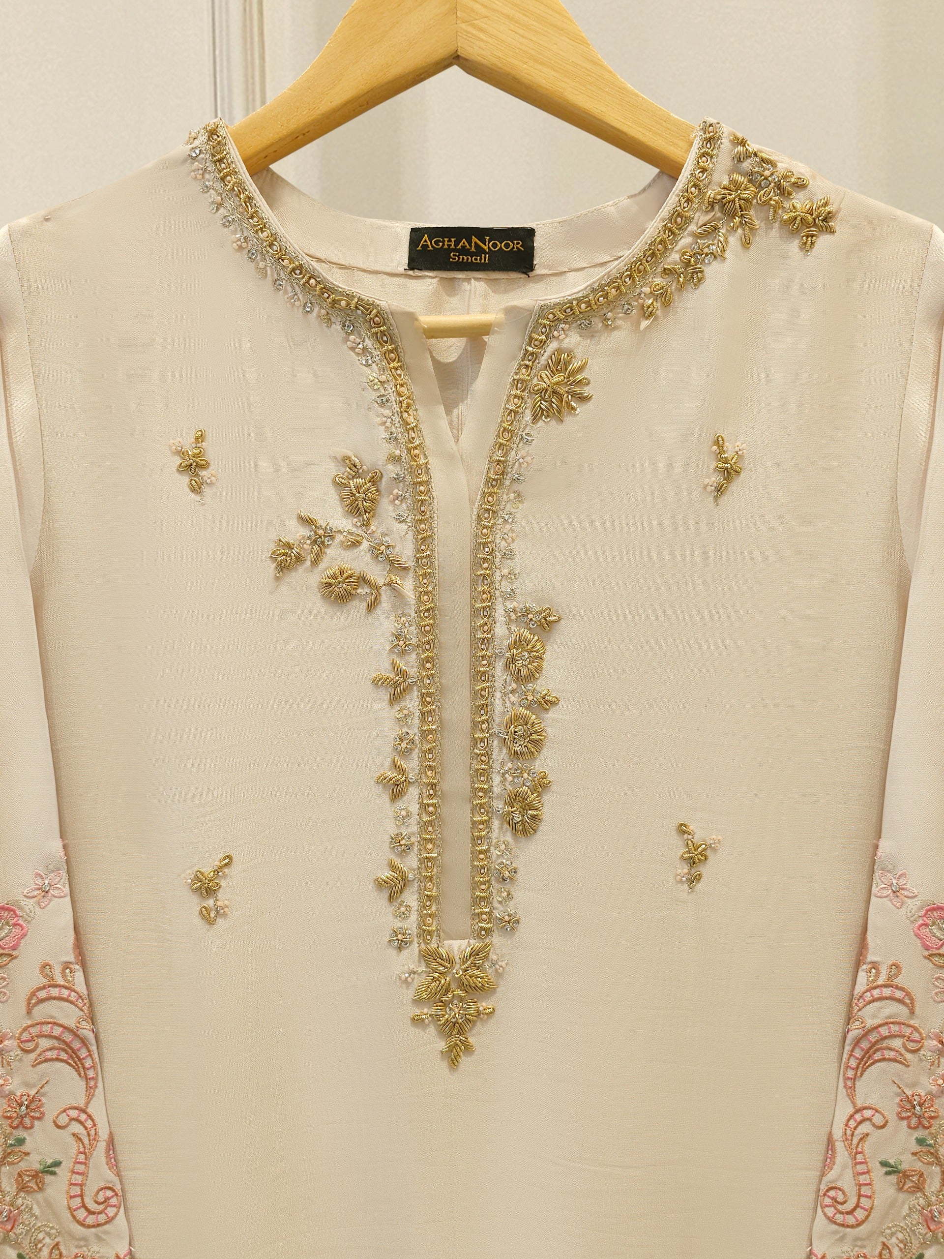 Pure Embroidered Sheesha Silk Shirt S114194 - Image 2
