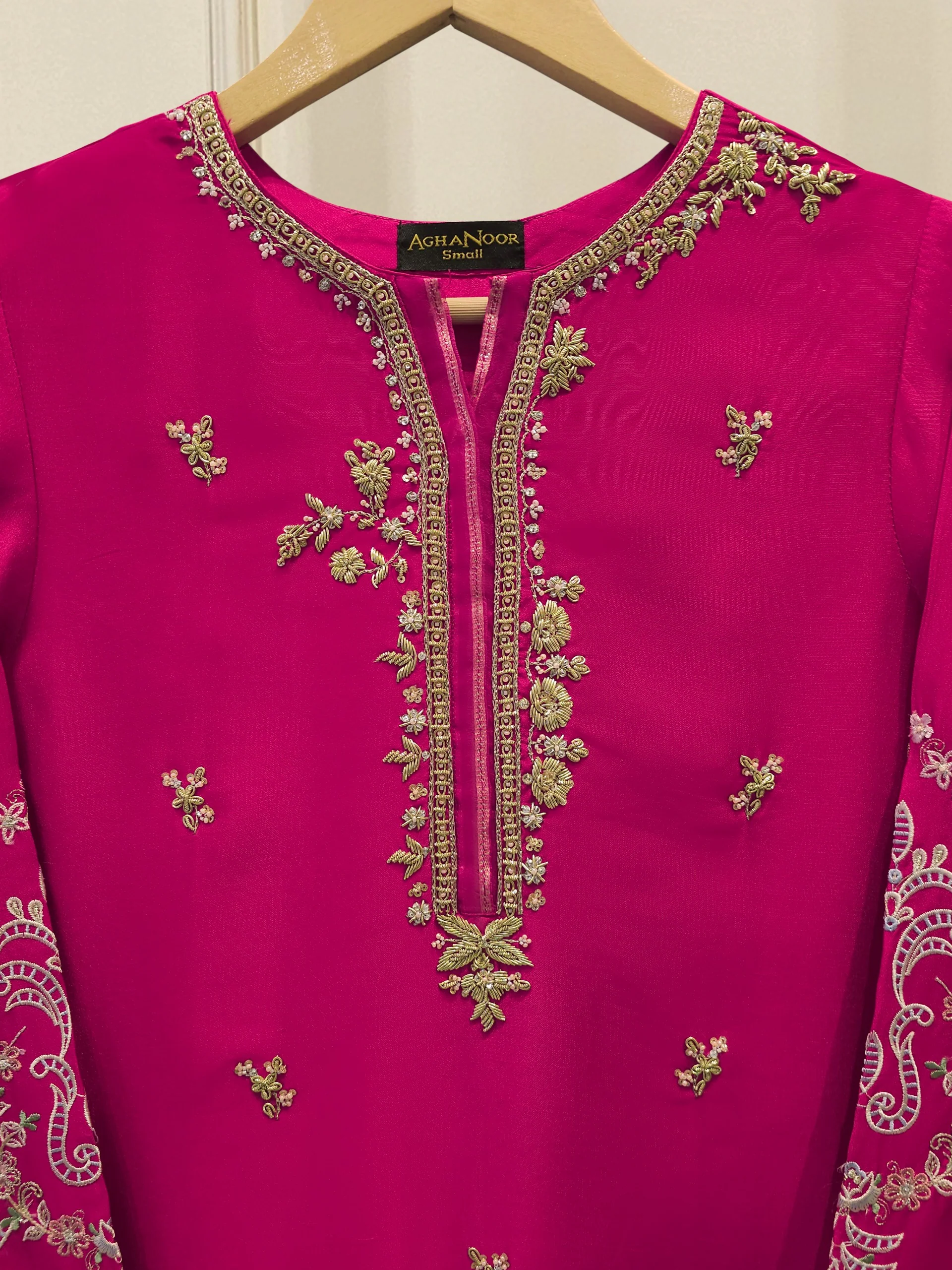 Pure Embroidered Sheesha Silk Shirt S114218 - Image 2