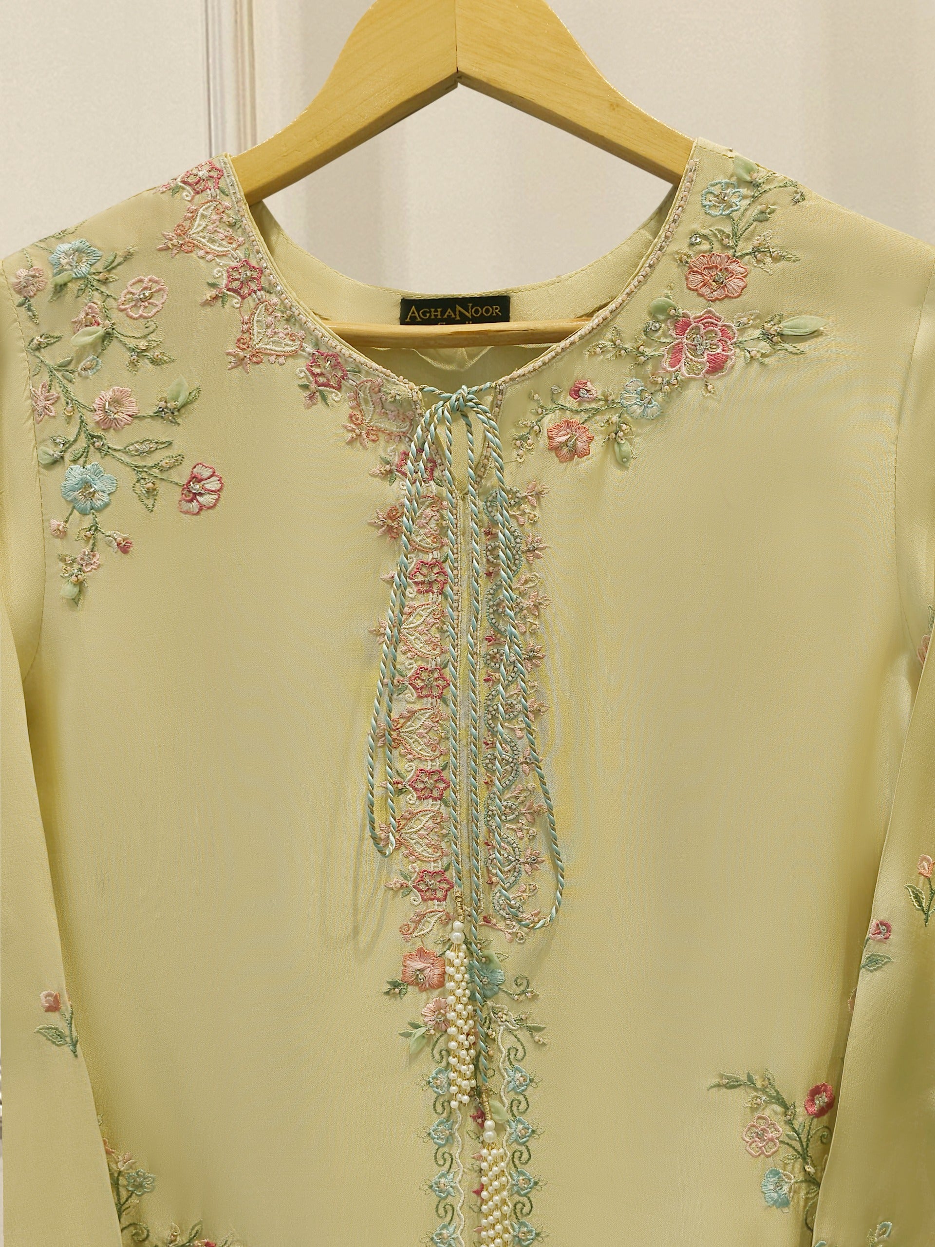 Pure Embroidered Sheesha Silk Shirt S114269 - Image 2