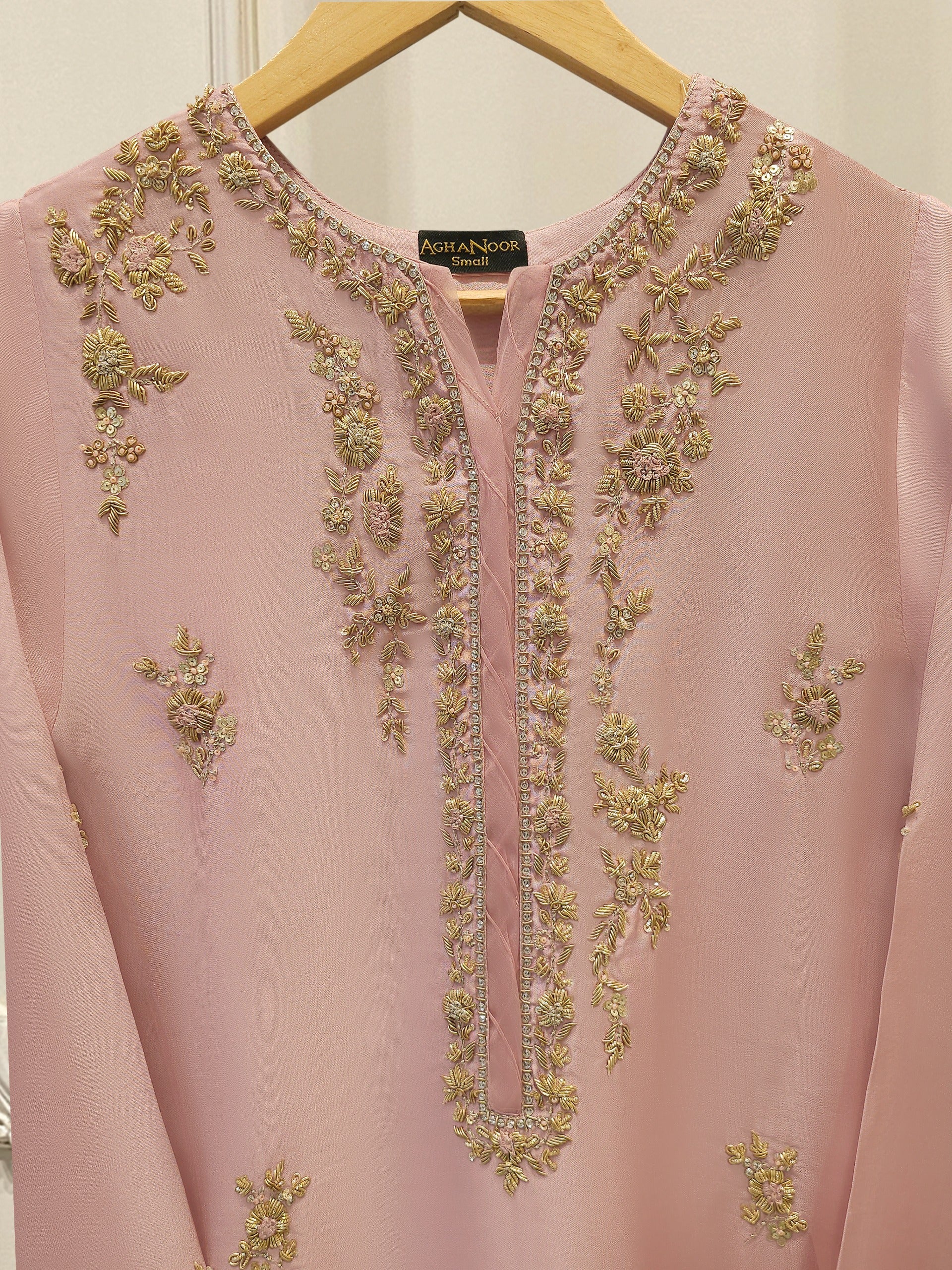 Pure Embroidered Sheesha Silk Shirt S114270 - Image 2
