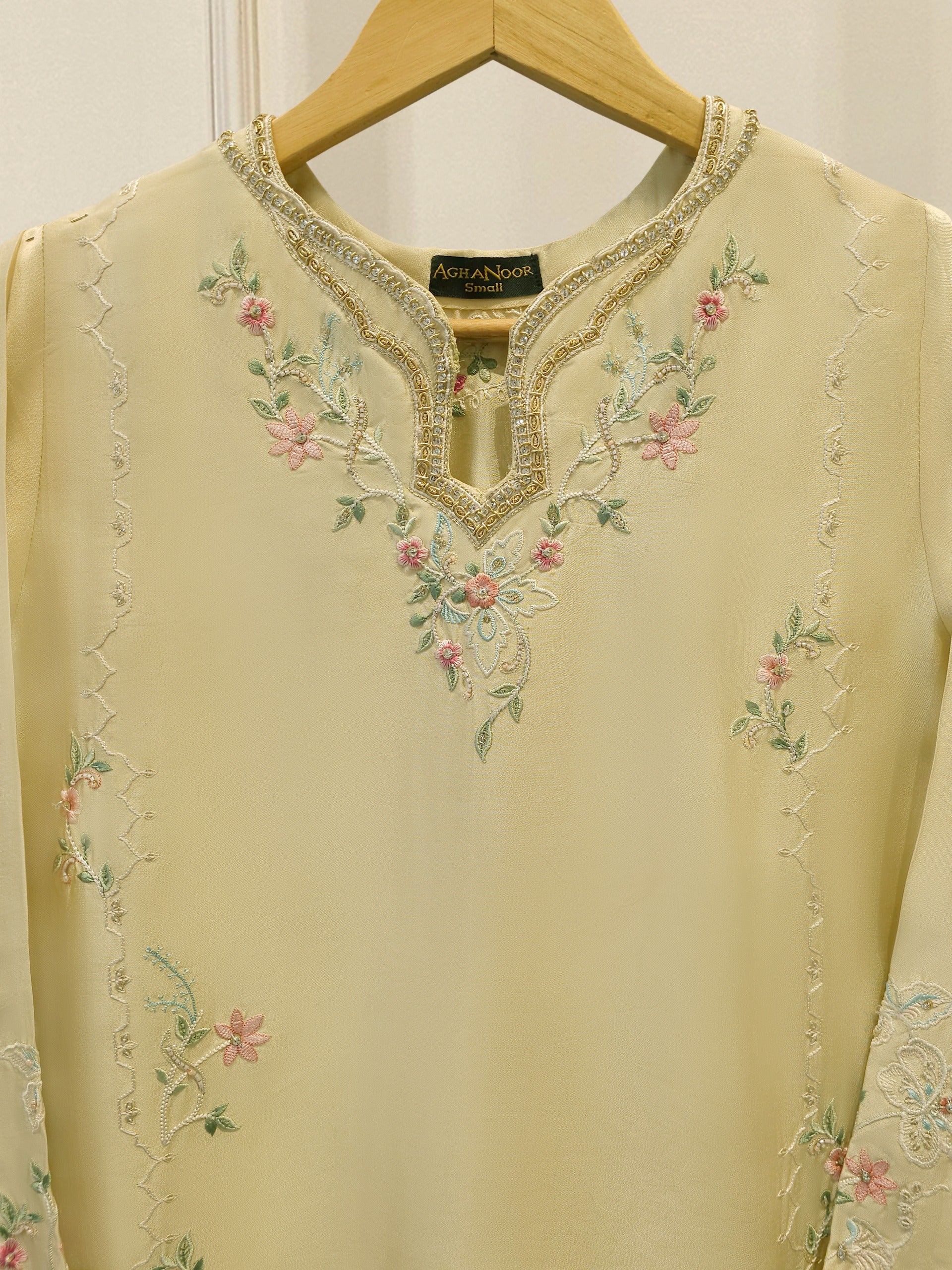 Pure Embroidered Sheesha Silk Shirt S114279 - Image 2
