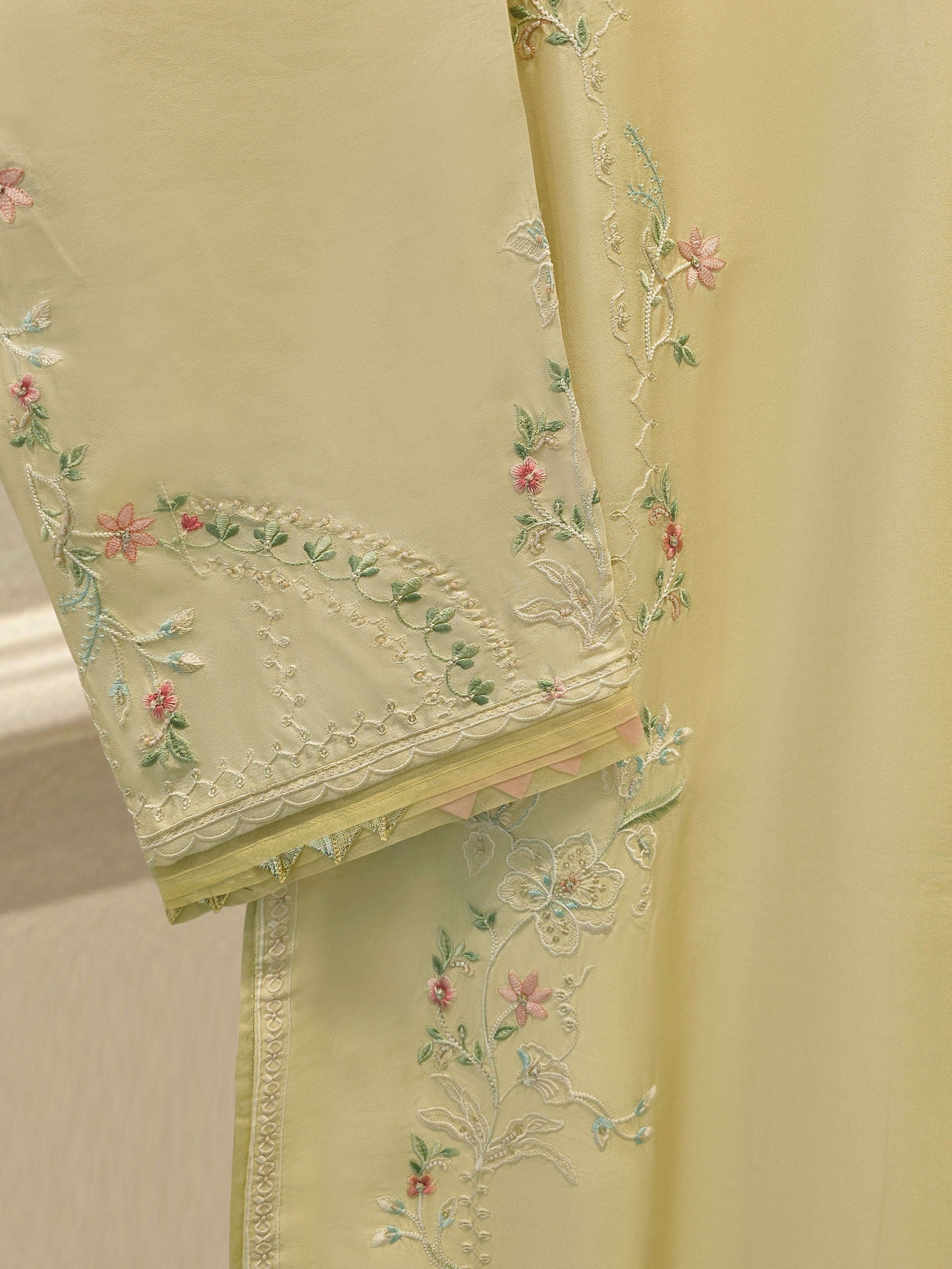 Pure Embroidered Sheesha Silk Shirt S114279 - Image 3