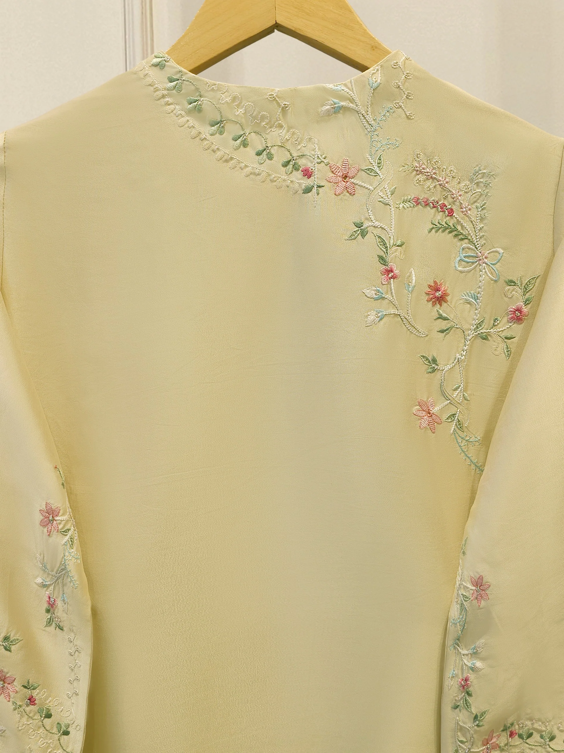 Pure Embroidered Sheesha Silk Shirt S114279 - Image 6