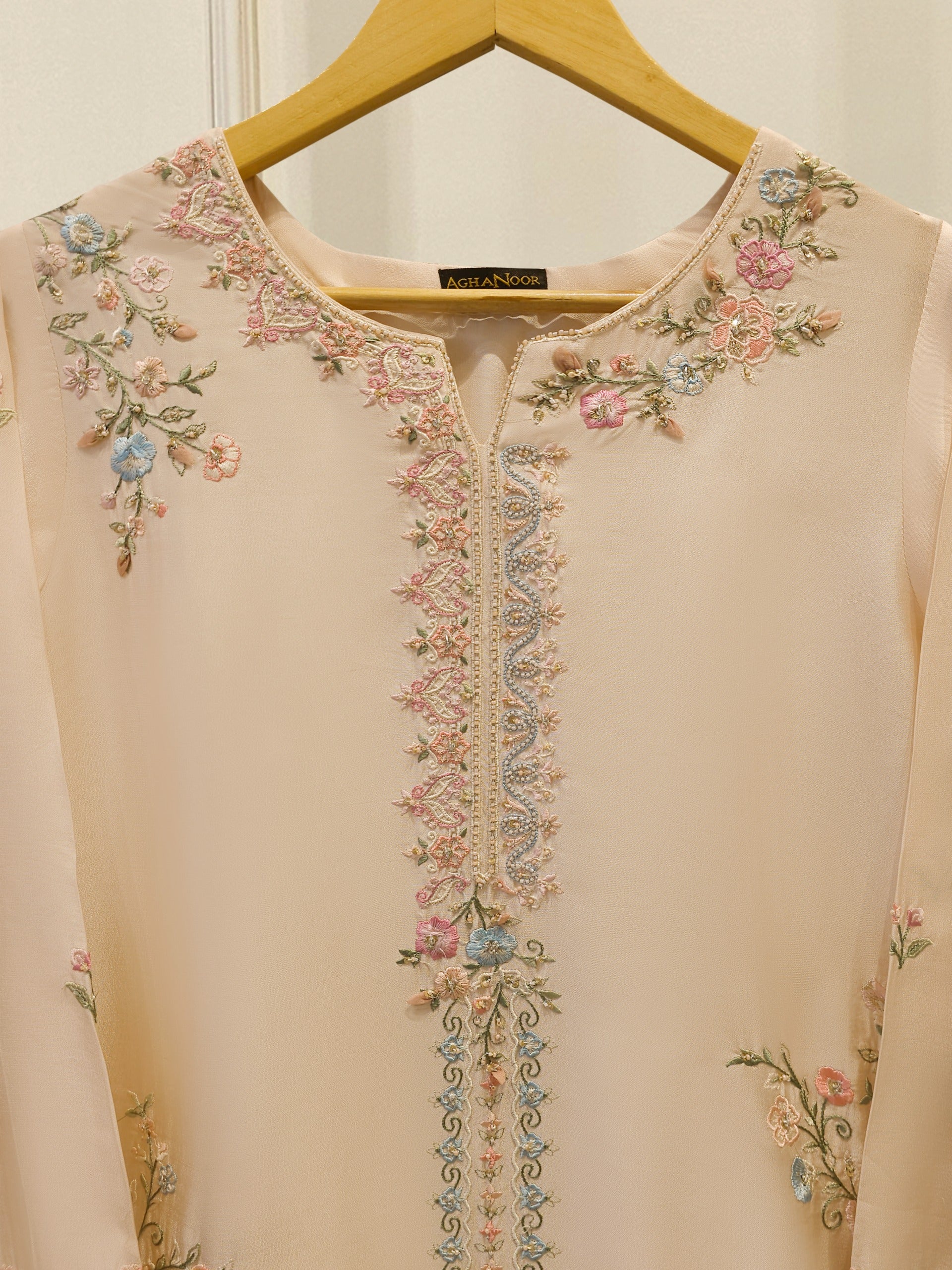 Pure Embroidered Sheesha Silk Shirt S114317 - Image 2