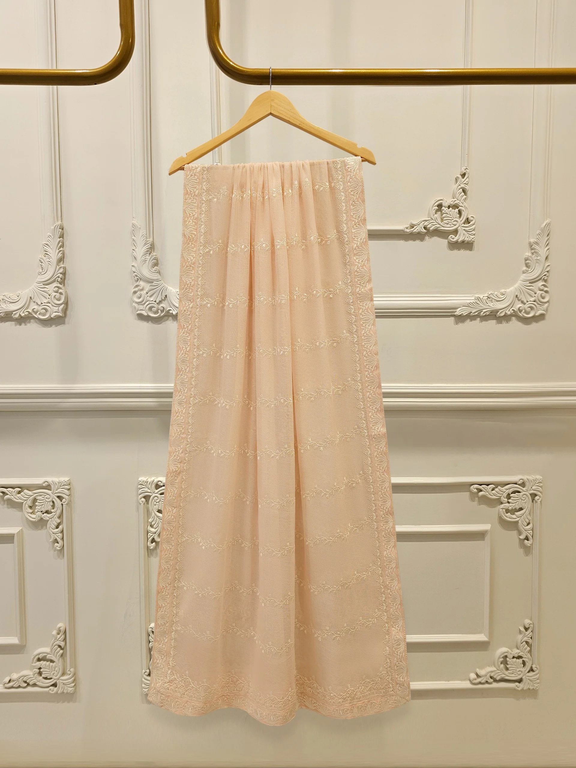 (Unstitched) 3 Piece - Pure Embroidered Cotton Net Suit S113609 - Image 6