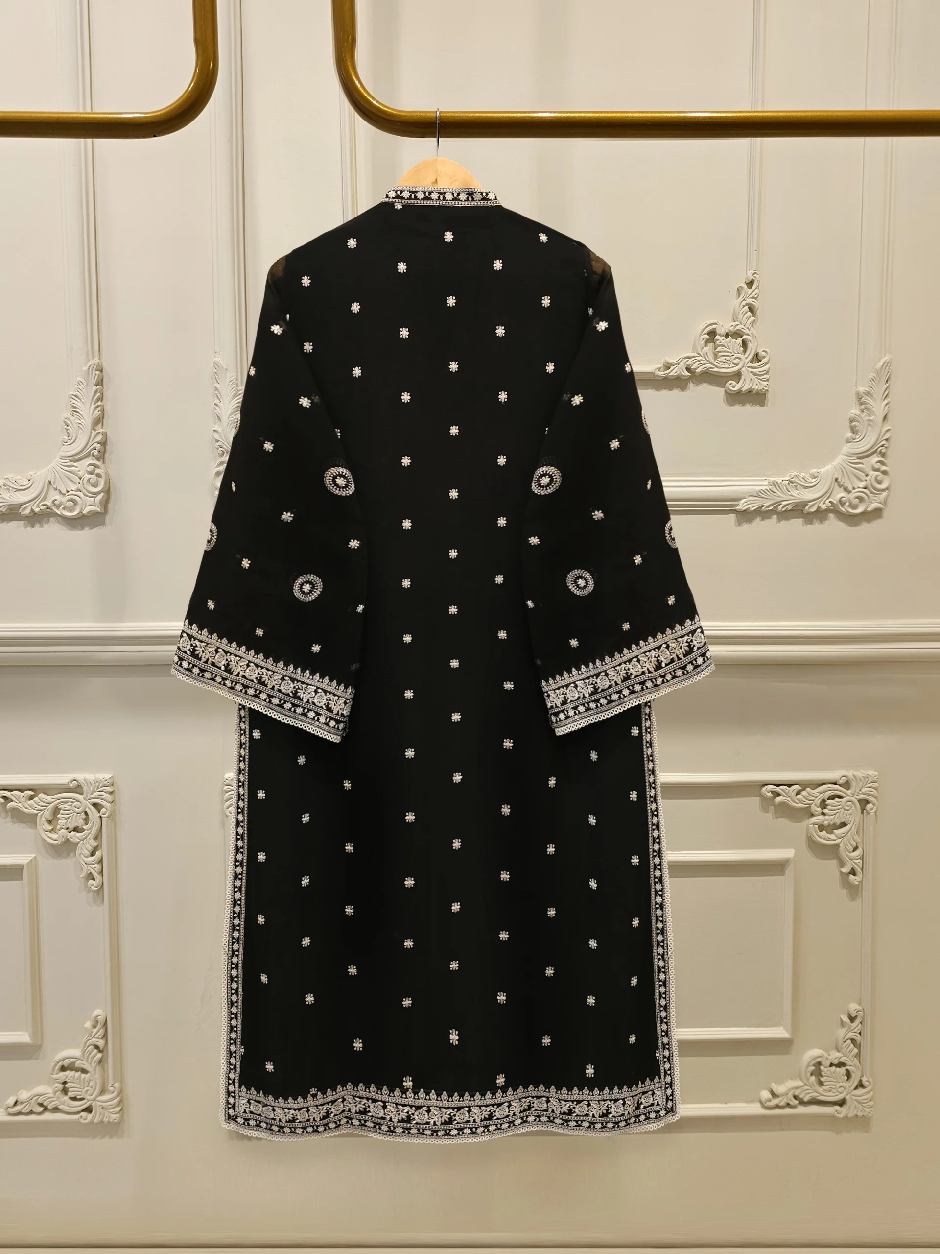 (Unstitched) 3 Piece - Pure Embroidered Cotton Net Suit S113920 - Image 5